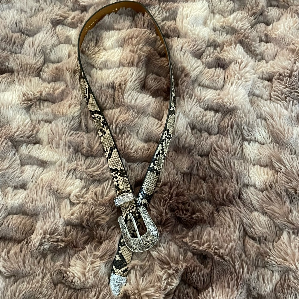 Zara Faux snakeskin belt